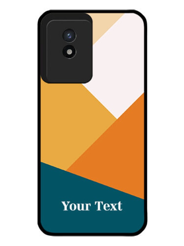 Custom Vivo Y02 Personalized Glass Phone Case - Stacked Multi-colour Design