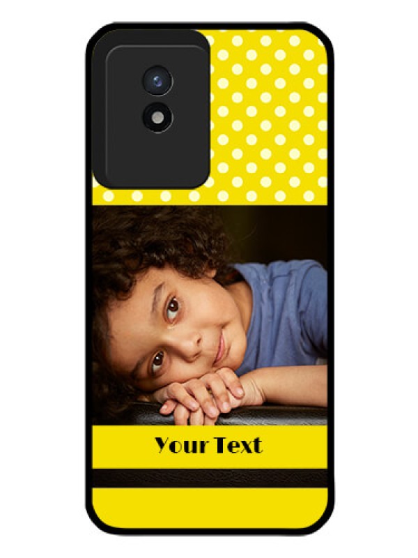 Custom Vivo Y02T Custom Glass Phone Case - Bright Yellow Case Design