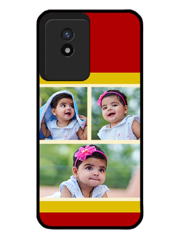 Custom Vivo Y02T Custom Glass Mobile Case - Multiple Pic Upload Design