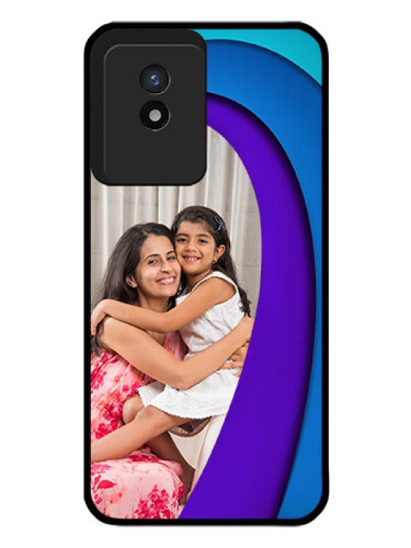 Custom Vivo Y02T Photo Printing on Glass Case - Simple Pattern Design