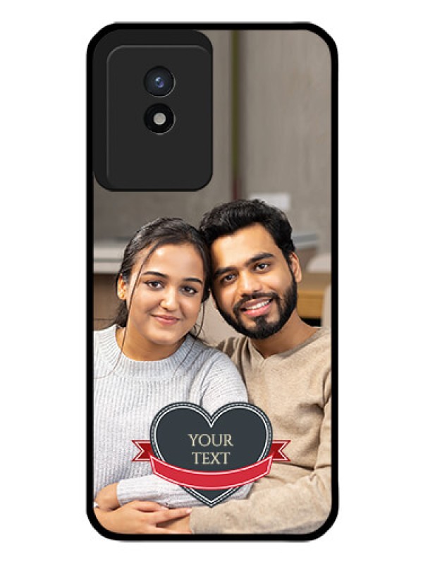 Custom Vivo Y02T Custom Glass Phone Case - Just Married Couple Design
