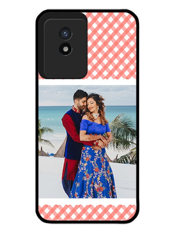 Custom Vivo Y02T Personalized Glass Phone Case - Pink Pattern Design