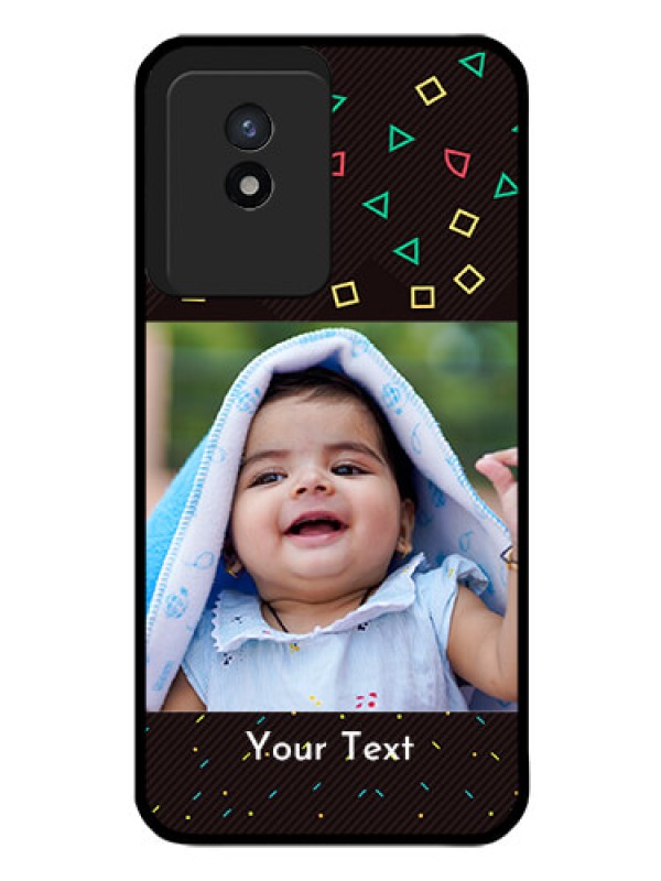 Custom Vivo Y02T Custom Glass Phone Case - with confetti birthday design