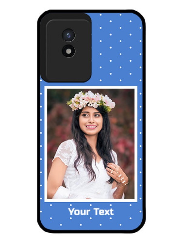 Custom Vivo Y02T Photo Printing on Glass Case - Polka dots design