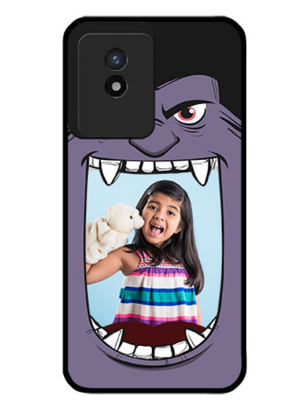 Custom Vivo Y02T Custom Glass Phone Case - Angry Monster Design