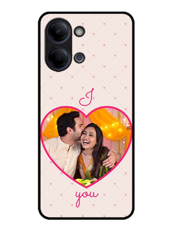Custom Vivo Y05 4G Custom Glass Phone Case - Heart Shape Design