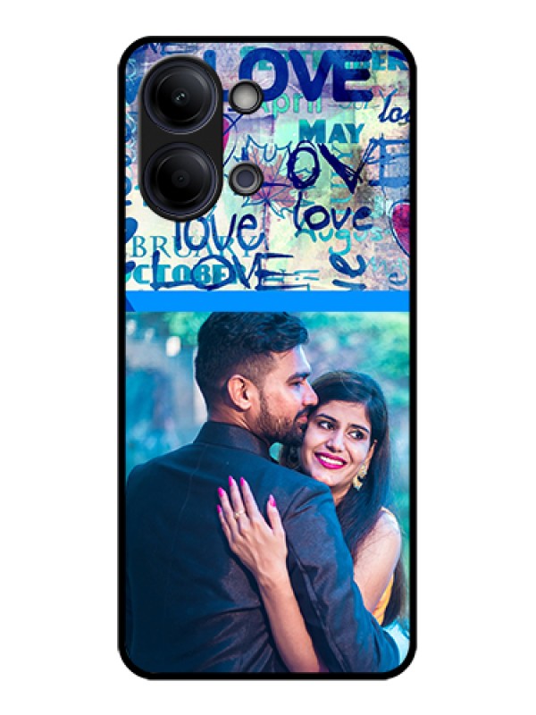 Custom Vivo Y05 4G Custom Glass Phone Case - Colorful Love Design