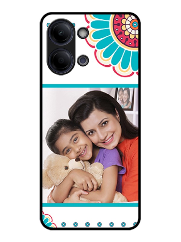 Custom Vivo Y05 4G Custom Glass Phone Case - Flower Design
