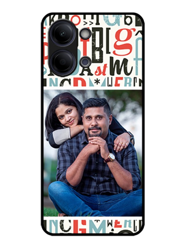 Custom Vivo Y05 4G Custom Glass Phone Case - Alphabet Design
