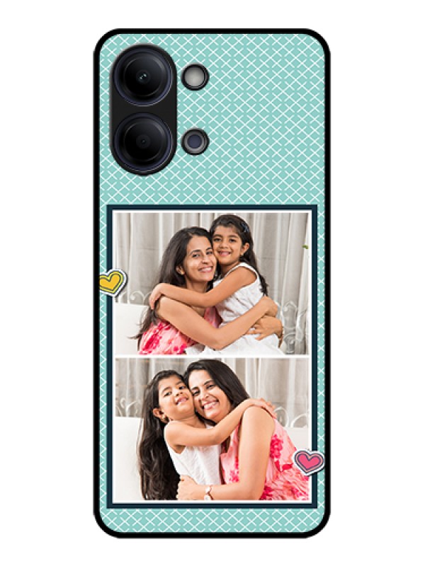 Custom Vivo Y05 4G Custom Glass Phone Case - 2 Image Holder With Pattern Design