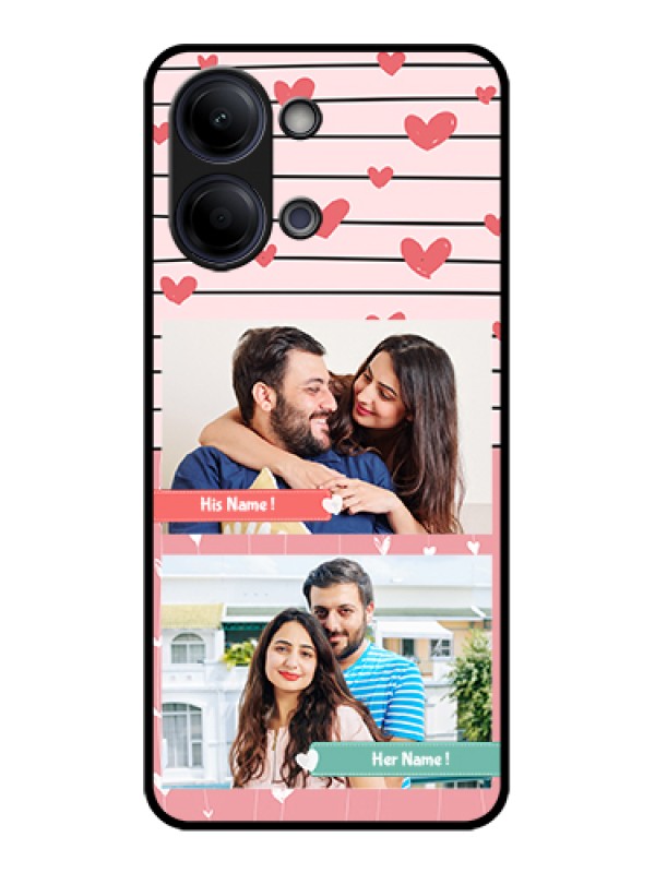 Custom Vivo Y05 4G Custom Glass Phone Case - Photo With Heart Design