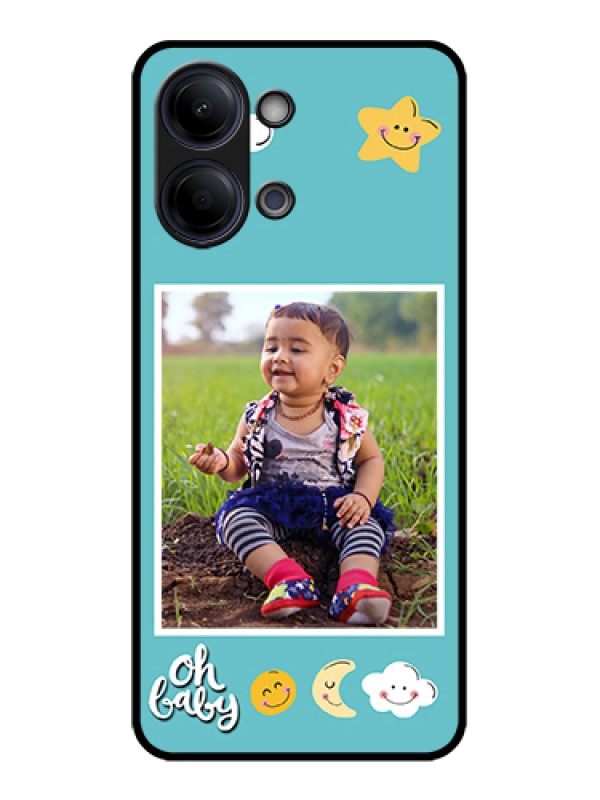 Custom Vivo Y05 4G Custom Glass Phone Case - Smiley Kids Stars Design