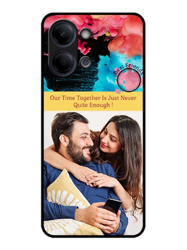 Custom Vivo Y05 4G Custom Glass Phone Case - Quote With Acrylic Painting Design