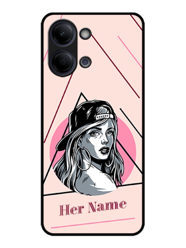 Custom Vivo Y05 4G Custom Glass Phone Case - Rockstar Girl Design