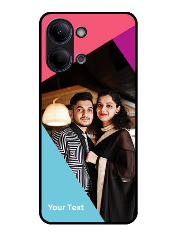 Custom Vivo Y05 4G Custom Glass Phone Case - Stacked Triple Colour Design