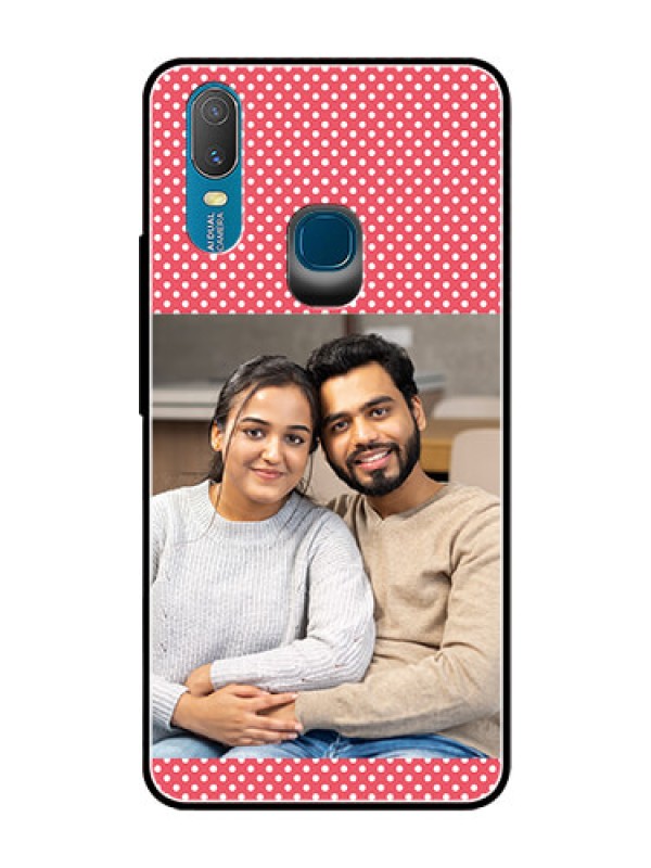 Custom Vivo Y11 (2019) Custom Glass Phone Case  - White Dotted Design