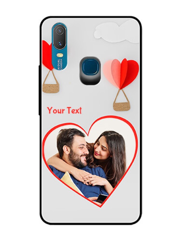 Custom Vivo Y11 (2019) Custom Glass Mobile Case  - Parachute Love Design