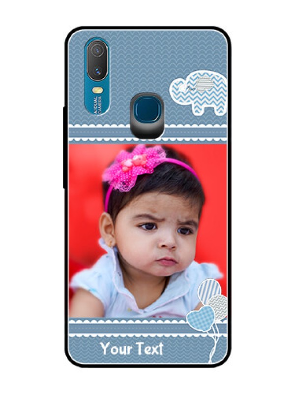 Custom Vivo Y11 (2019) Photo Printing on Glass Case  - with Kids Pattern Design