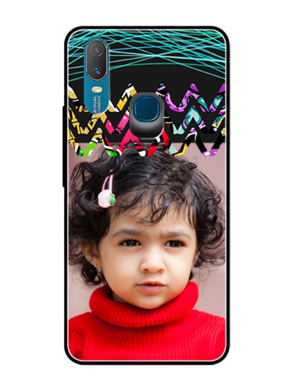 Custom Vivo Y11 (2019) Personalized Glass Phone Case  - Neon Abstract Design