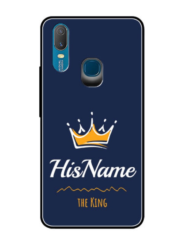 Custom Vivo Y11 (2019) Glass Phone Case King with Name