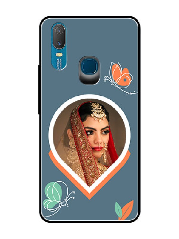 Custom Vivo Y11 (2019) Custom Glass Mobile Case - Droplet Butterflies Design
