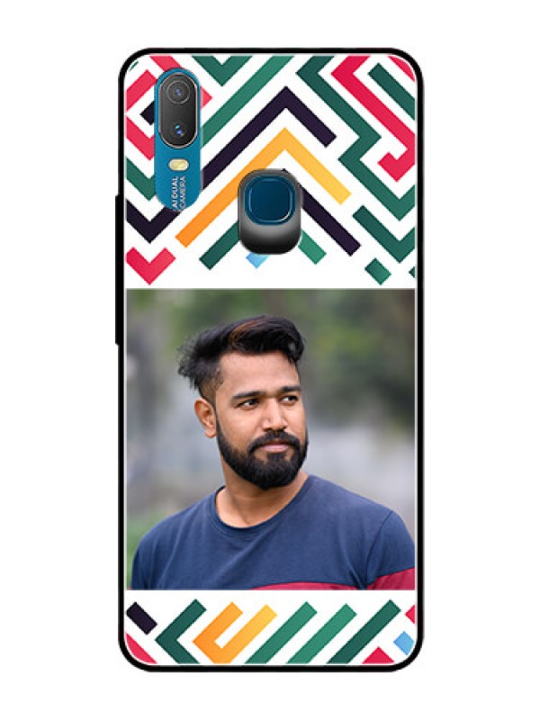 Custom Vivo Y11 (2019) Personalized Glass Phone Case - Colorful Maze Pattern Design