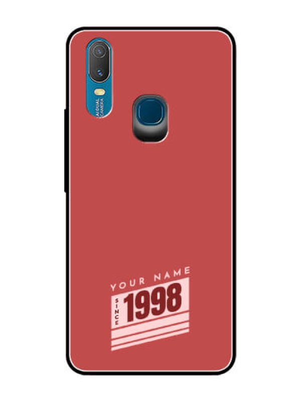 Custom Vivo Y11 (2019) Custom Glass Phone Case - Red custom year of birth Design