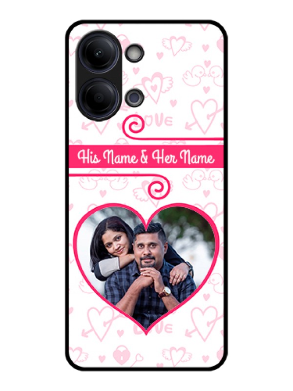 Custom Vivo Y11 5G Custom Glass Phone Case - Heart Shape Love Design