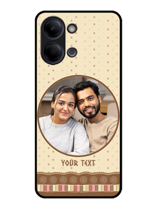 Custom Vivo Y11 5G Custom Glass Phone Case - Brown Dotted Mobile Case Design