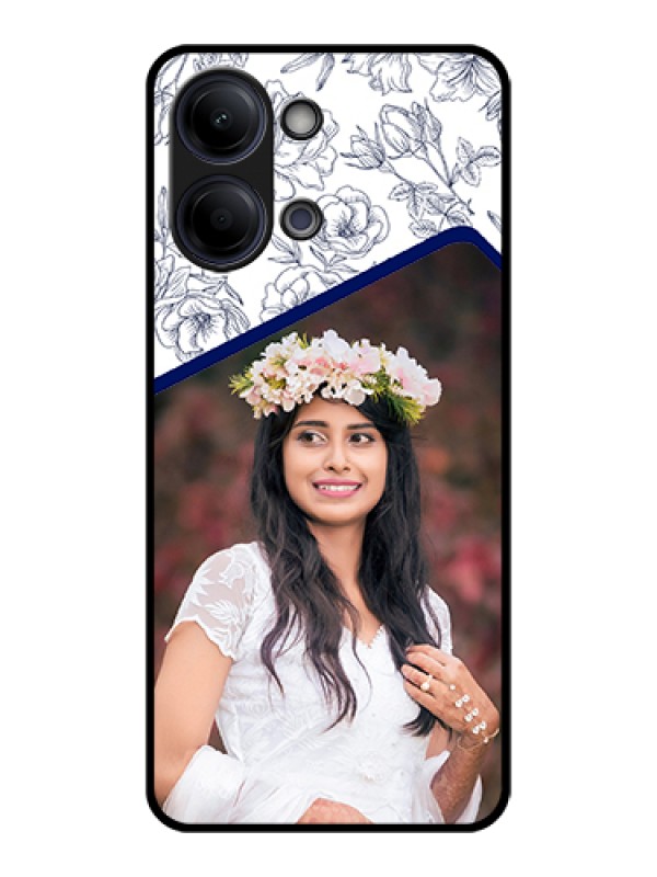 Custom Vivo Y11 5G Custom Glass Phone Case - Classy Floral Design