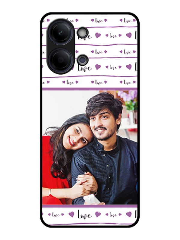 Custom Vivo Y11 5G Custom Glass Phone Case - Couples Heart Design