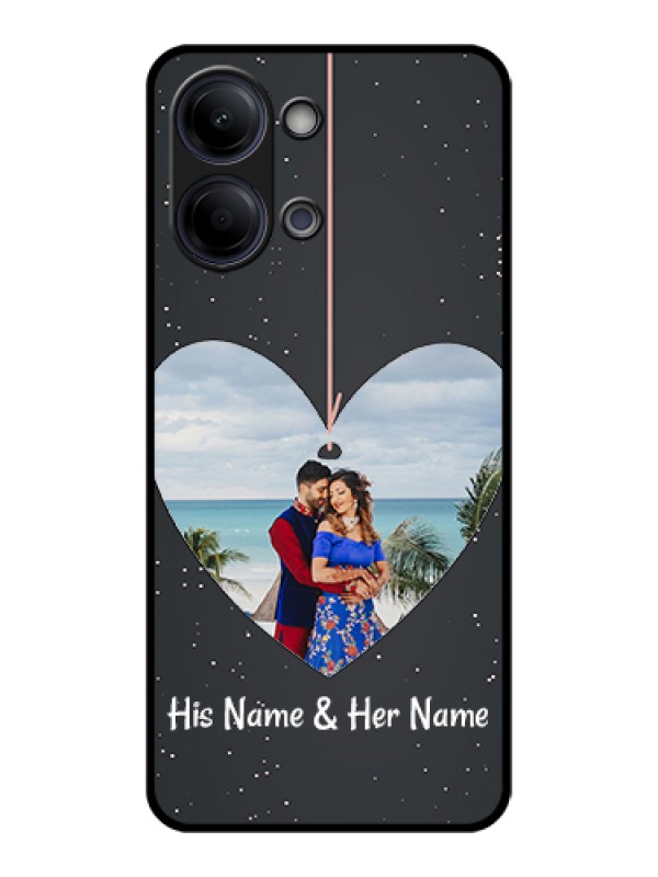 Custom Vivo Y11 5G Custom Glass Phone Case - Hanging Heart Design