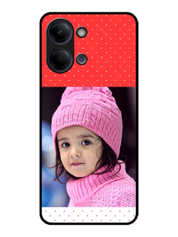 Custom Vivo Y11 5G Custom Glass Phone Case - Red Pattern Design