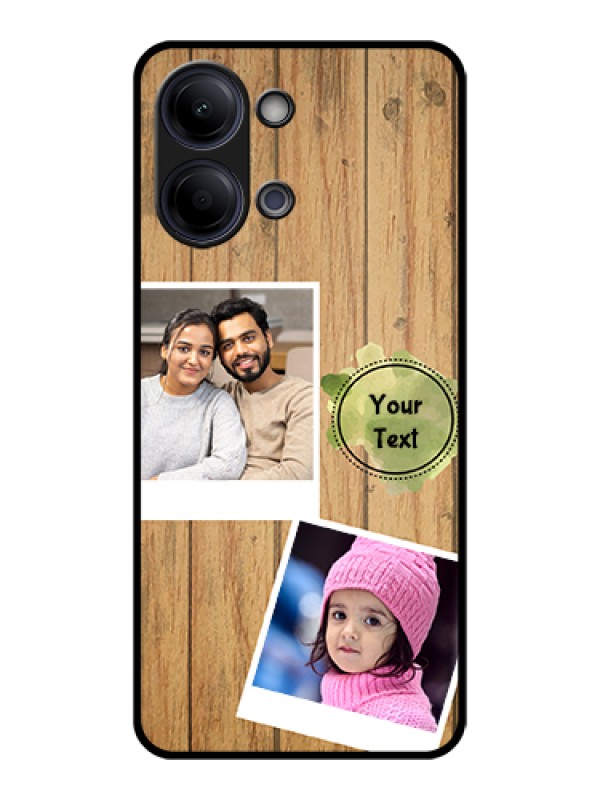 Custom Vivo Y11 5G Custom Glass Phone Case - Wooden Texture Design