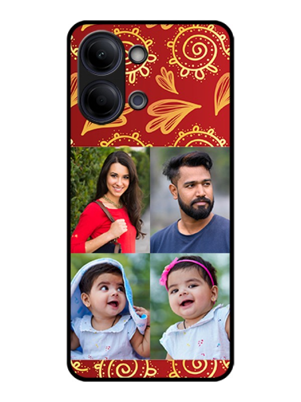 Custom Vivo Y11 5G Custom Glass Phone Case - 4 Image Traditional Design