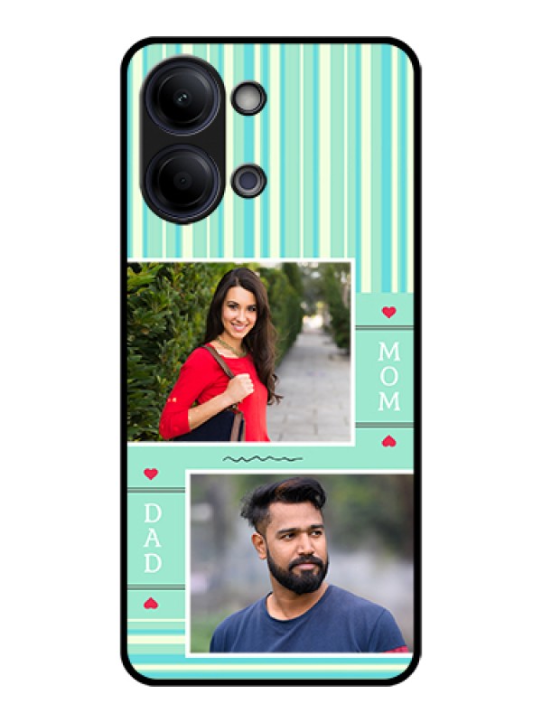 Custom Vivo Y11 5G Custom Glass Phone Case - Mom & Dad Pic Design