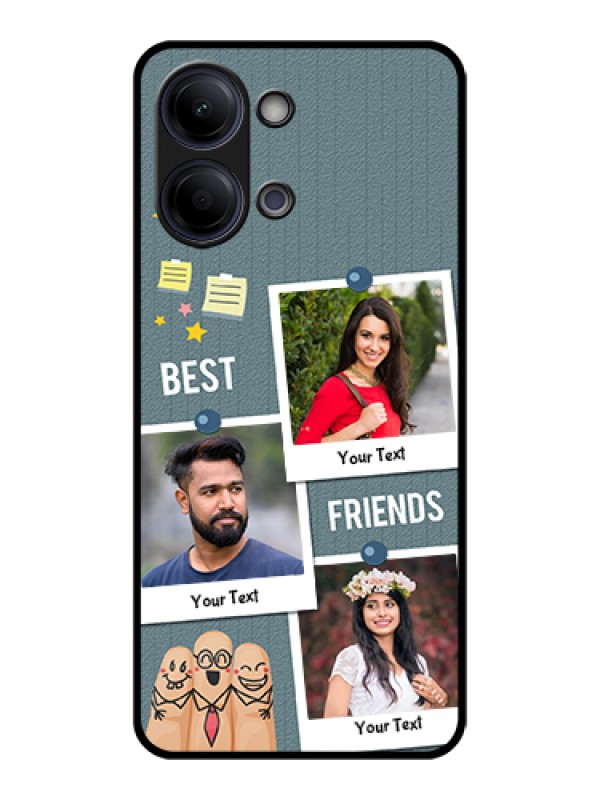 Custom Vivo Y11 5G Custom Glass Phone Case - Sticky Frames And Friendship Design
