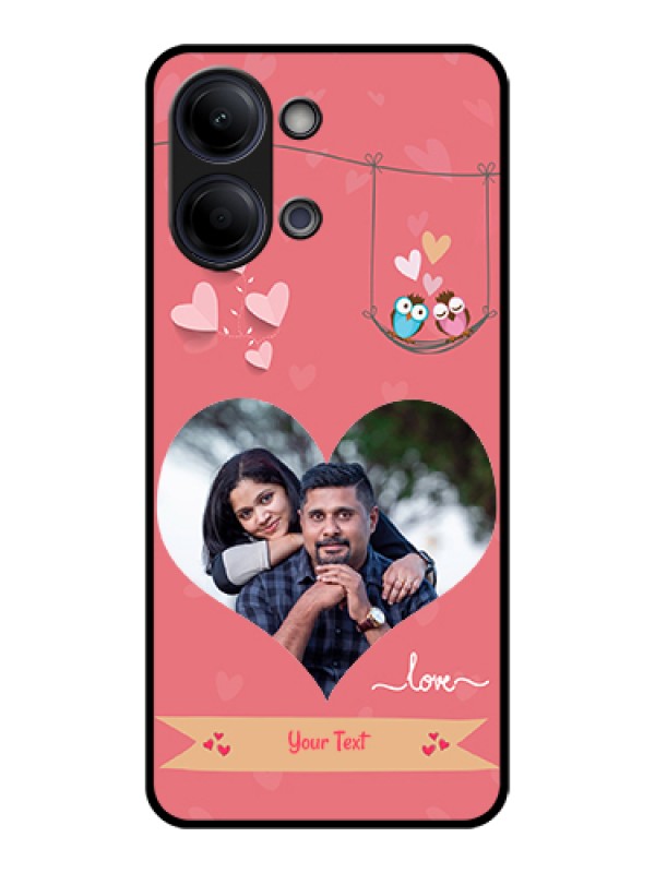 Custom Vivo Y11 5G Custom Glass Phone Case - Peach Color Love Design