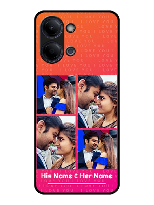 Custom Vivo Y11 5G Custom Glass Phone Case - I Love You Pink Design