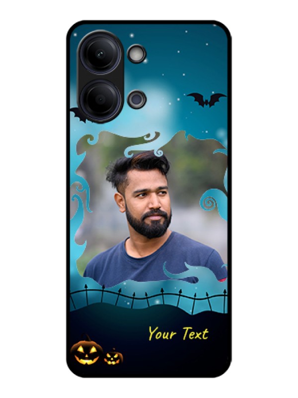 Custom Vivo Y11 5G Custom Glass Phone Case - Halloween Frame Design