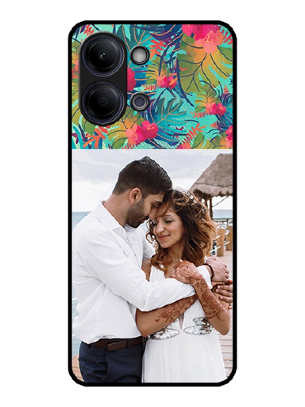 Custom Vivo Y11 5G Custom Glass Phone Case - Watercolor Floral Design