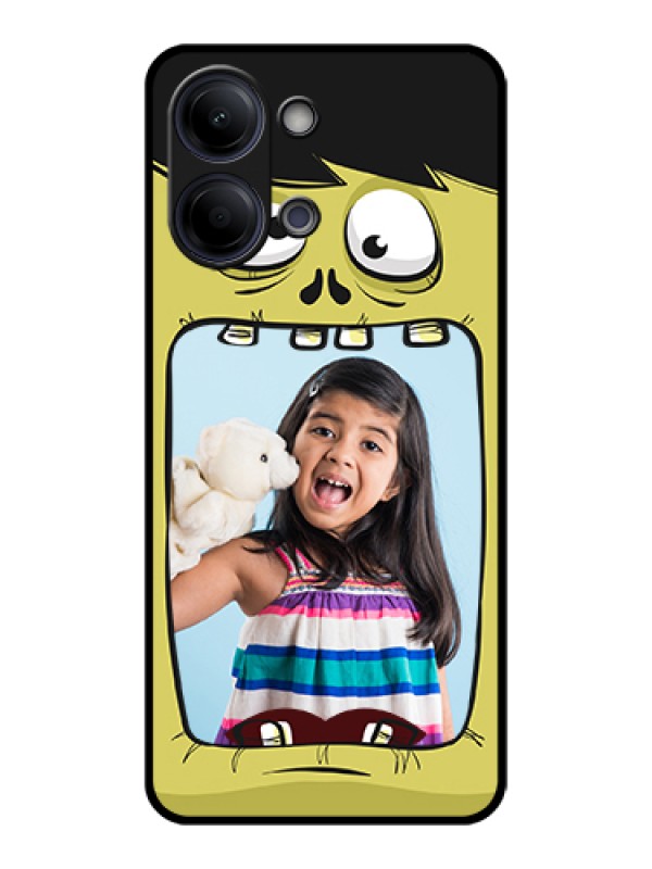 Custom Vivo Y11 5G Custom Glass Phone Case - Cartoon Monster Back Case Design