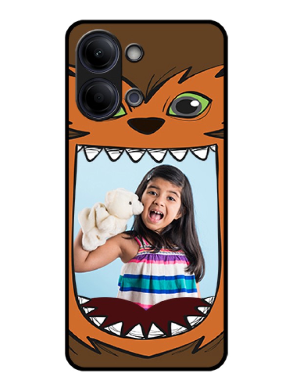 Custom Vivo Y11 5G Custom Glass Phone Case - Owl Monster Back Case Design