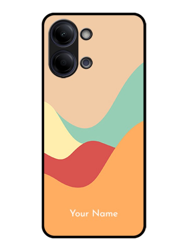 Custom Vivo Y11 5G Custom Glass Phone Case - Ocean Waves Multi - Colour Design