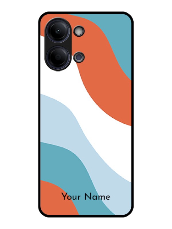 Custom Vivo Y11 5G Custom Glass Phone Case - Coloured Waves Design