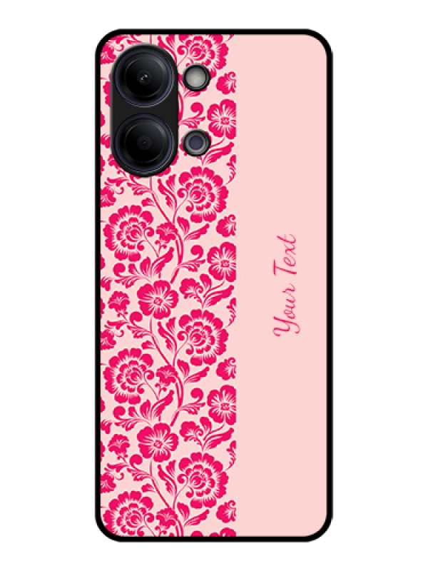 Custom Vivo Y11 5G Custom Glass Phone Case - Attractive Floral Pattern Design