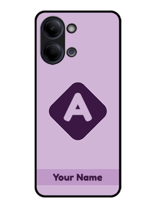 Custom Vivo Y11 5G Custom Glass Phone Case - Custom Letter In Curved Badge Design