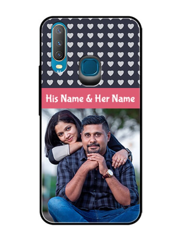 Custom Vivo Y12 Custom Glass Mobile Case  - Love Symbols Design