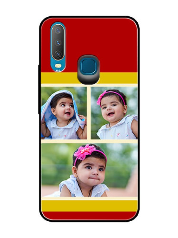 Custom Vivo Y12 Custom Glass Mobile Case  - Multiple Pic Upload Design
