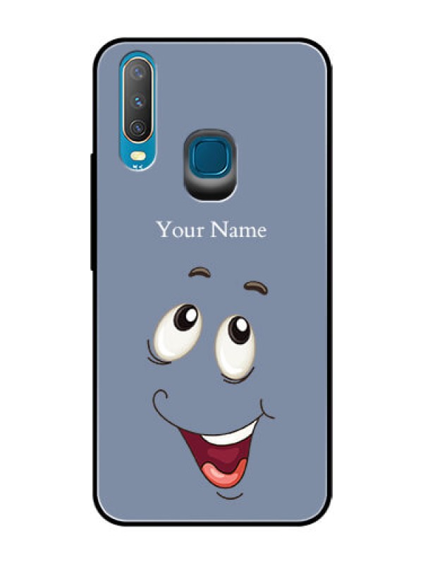 Custom Vivo Y12 Photo Printing on Glass Case - Laughing Cartoon Face Design